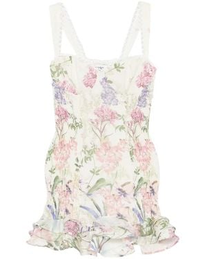 Charo Ruiz Sunil Floral Mini Dress - White