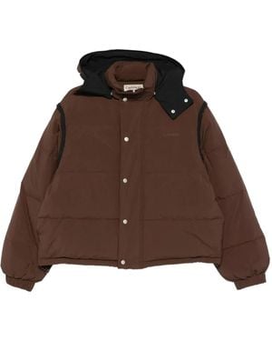 Carrera Buttoned Hooded Padded Jacket - Brown