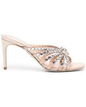 Rene Caovilla Mules Mit Kristallen - Pink