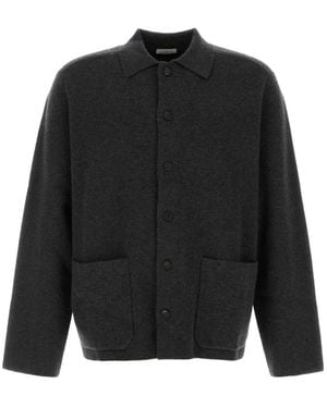 LeKasha Mogo Patch-Pocket Cashmere Shirt Jacket - Black