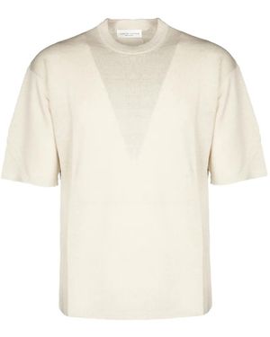 Roberto Collina Short-Sleeved Knitted T-Shirt - White