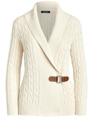 Ralph Lauren Cable-Knit Buckle-Fastening Cardigan - White