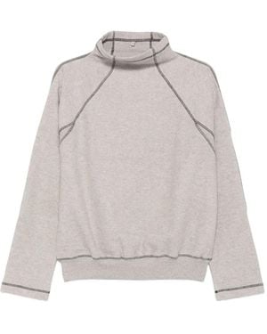 Baserange コントラストステッチ スウェットシャツ - グレー