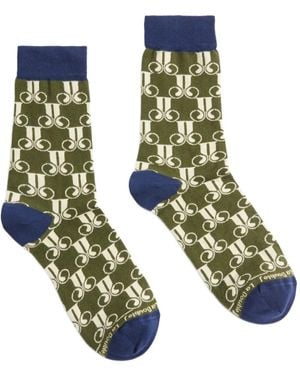La DoubleJ Socken Mit Monogramm - Grün