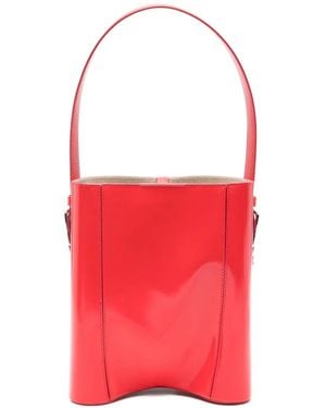 Coperni Logo-Detail Leather Bucket Bag - Red