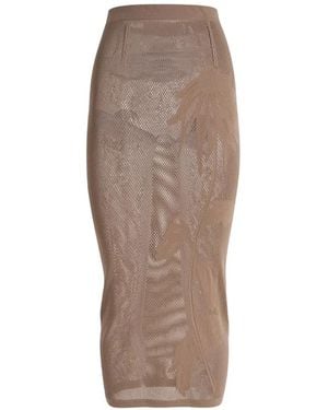 MACCAPANI Seamless Overlay Skirt - Brown