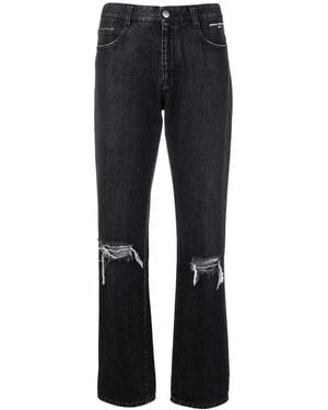 Stella McCartney Distressed Straight-Leg Jeans - Blue
