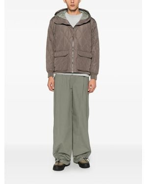 Taion Quilted Hooded Jacket - Grey