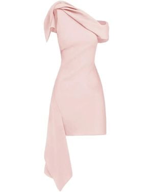 Maticevski Rigor Draped One-Shoulder Mini Dress - Pink