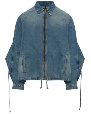 Egonlab Giacca Denim Con Zip - Blu