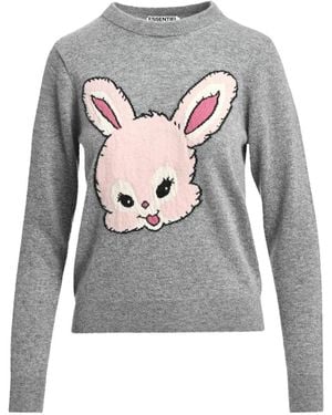 Essentiel Antwerp Kapital Pullover Mit Hasen-Intarsie - Grau