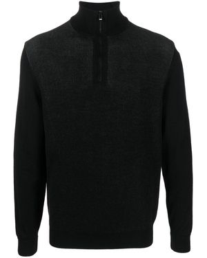 コリアグランドセール 2025 メンズ BOSS Lyst | ブラック セーター ハーフジップ メンズウェア