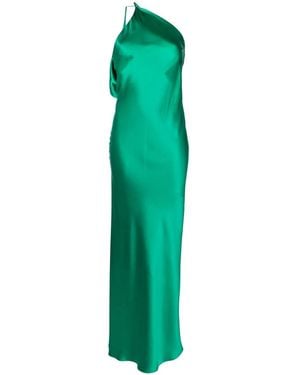 Michelle Mason Single-Shoulder Maxi Dress - Green