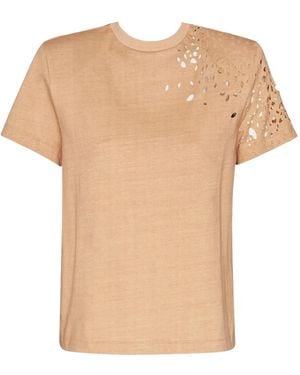 SER.O.YA Caroline Cut-Out T-Shirt - Natural