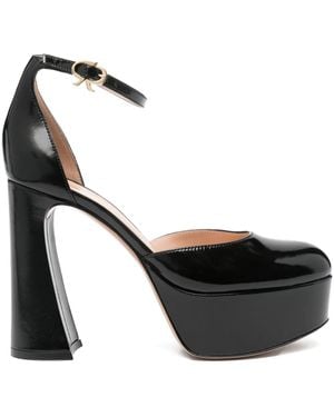 Gianvito Rossi 120Mm Platform Ankle-Strap Heeled Court Shoes - Black