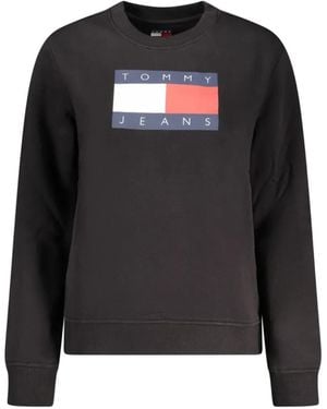 Tommy Hilfiger Logo-Print Sweatshirt - Black