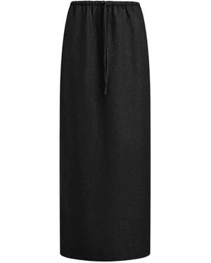 12 STOREEZ Gonna Lunga Bessette Con Coulisse - Nero