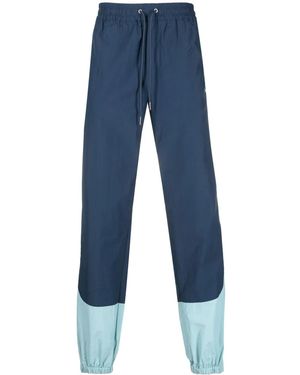 Arte' Panelled-Design Track Trousers - Blue