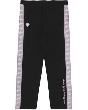 Aape By A Bathing Ape Logo-Patch Track Pants - Black