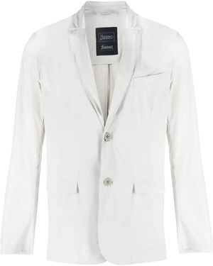 Herno Plain Single-Breasted Blazer - White