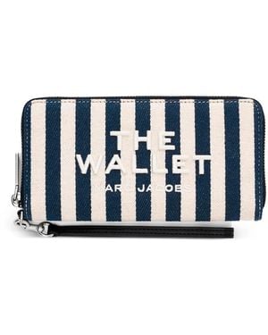 Marc Jacobs Striped Canvas Continental Wallet - Blue