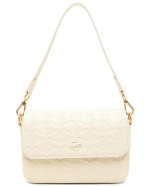 Lacoste Monogram-Embossed Shoulder Bag - White