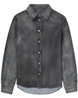 MM6 by Maison Martin Margiela Jeanshemd Im Distressed-Look - Grau
