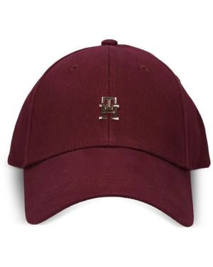 Tommy Hilfiger Logo Adjustable Baseball Cap - Red