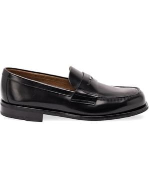 Prada Loafer Mit Logo-Schild - Schwarz