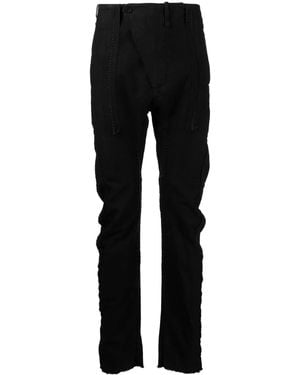 Masnada Ribbed Cotton Tapered Pants - Black