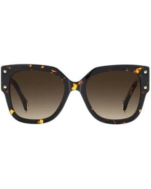 Carolina Herrera Tortoiseshell-Effect Sunglasses - Gray
