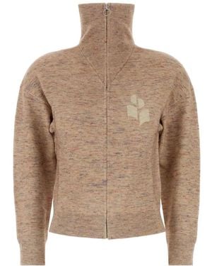 Isabel Marant Koxy Logo-Patch Cardigan - Natural