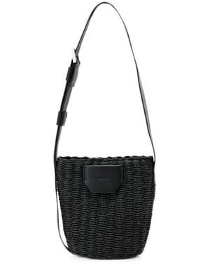 AllSaints Alba Woven Bucket Bag - White