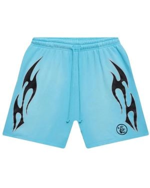 HELLSTAR The Flame Track Shorts - Blue