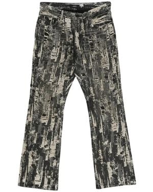 Purple Brand P026 Beaded Destroyed Baggy Jeans - Gray