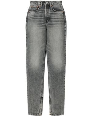 RE/DONE Vaqueros Super High Drainpipe - Gris