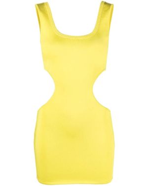 Roberto Cavalli Cut-out Detail Mini Dress - Yellow