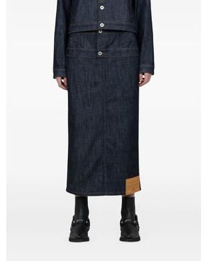 Jean Paul Gaultier Falda vaquera del revés - Azul