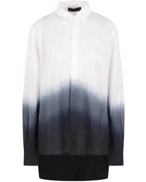 Maria Calderara Camisa Con Estilo Sombreado - Azul