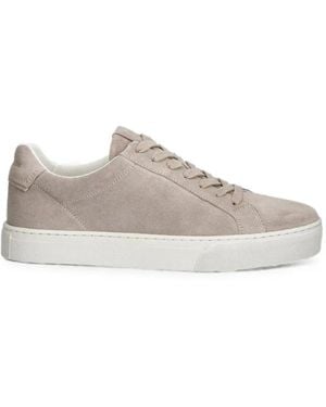 Marc O' Polo Suede Lace-Up Trainers - White