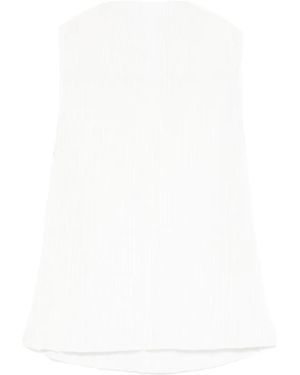 Co. Plisse Top - White