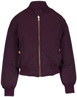 L'Agence Reversible Padded Bomber Jacket - Purple