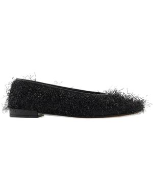 Giorgio Armani Faux-Fur Ballerinas - Black