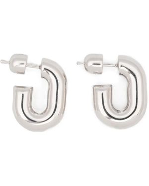 Maria Black Forma Small Hoop Earrings - White