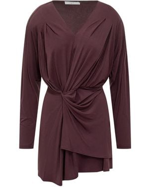 IRO Draped Knotted Dress - Purple