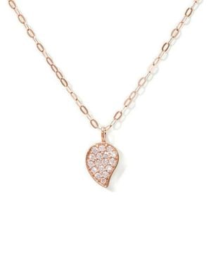 Tamara Comolli 18K Rose Sparkle Diamond Necklace - White
