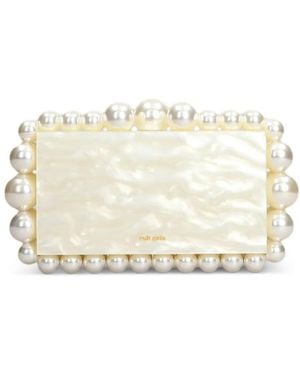 Cult Gaia Eos Pearl-Embellished Cluch Bag - Natural