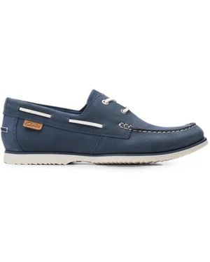 Clarks Noonan Boat Shoes - Blue