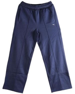 PUMA T7 Logo-Embroidered Track Trousers - Blue