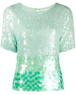 P.A.R.O.S.H. Sequinned T-Shirt - Green